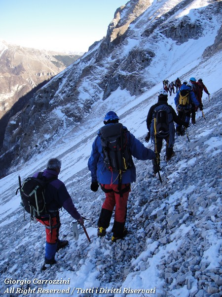 Monte Elefante, ultimo canalino parete nord